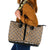 New Zealand Maori Niho Taniwha Leather Tote Bag Karaka Mangopare and Puhoro Pattern