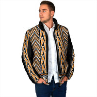 New Zealand Maori Niho Taniwha Padded Jacket Karaka Mangopare and Puhoro Pattern - Polynesian Pride