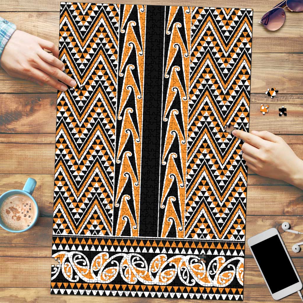 New Zealand Maori Niho Taniwha Puzzle Karaka Mangopare and Puhoro Pattern - Polynesian Pride