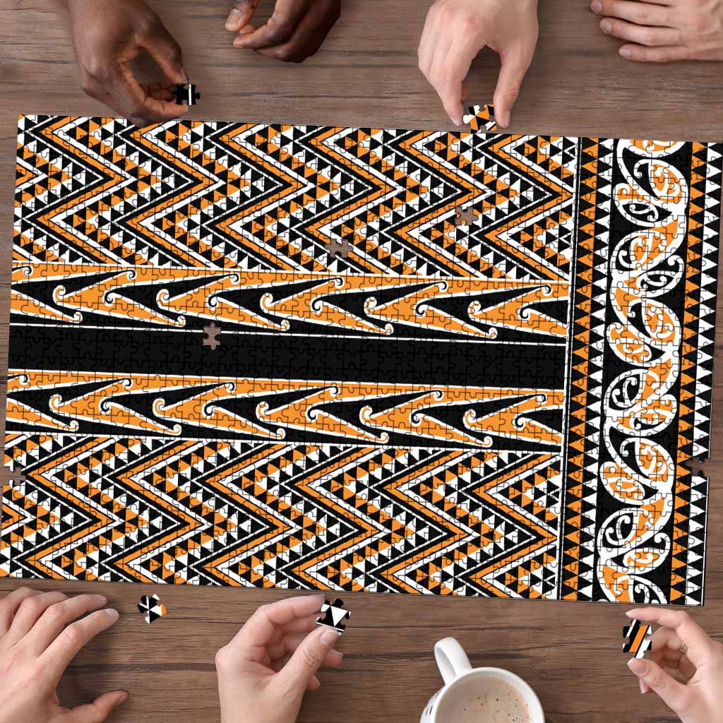 New Zealand Maori Niho Taniwha Puzzle Karaka Mangopare and Puhoro Pattern - Polynesian Pride