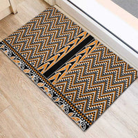 New Zealand Maori Niho Taniwha Rubber Doormat Karaka Mangopare and Puhoro Pattern