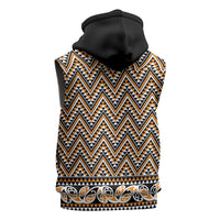 New Zealand Maori Niho Taniwha Sleeveless Hoodie Karaka Mangopare and Puhoro Pattern - Polynesian Pride