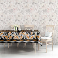 New Zealand Maori Niho Taniwha Tablecloth Karaka Mangopare and Puhoro Pattern