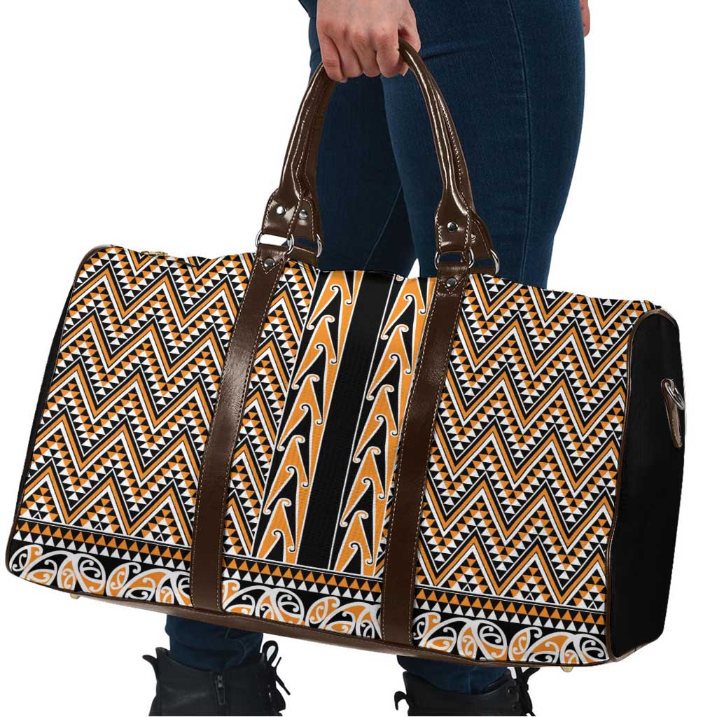 New Zealand Maori Niho Taniwha Travel Bag Karaka Mangopare and Puhoro Pattern - Polynesian Pride