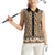 New Zealand Maori Niho Taniwha Women Sleeveless Polo Shirt Karaka Mangopare and Puhoro Pattern