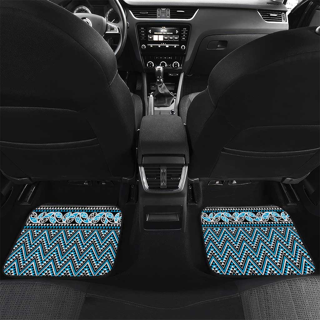 New Zealand Maori Niho Taniwha Car Mats Kikorangi Mangopare and Puhoro Pattern