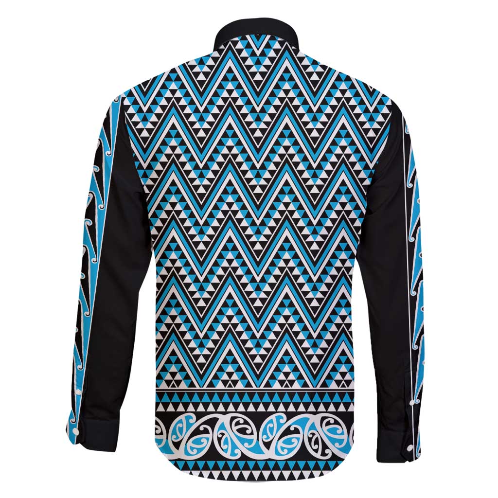 New Zealand Maori Niho Taniwha Family Matching Off Shoulder Maxi Dress and Hawaiian Shirt Kikorangi Mangopare and Puhoro Pattern