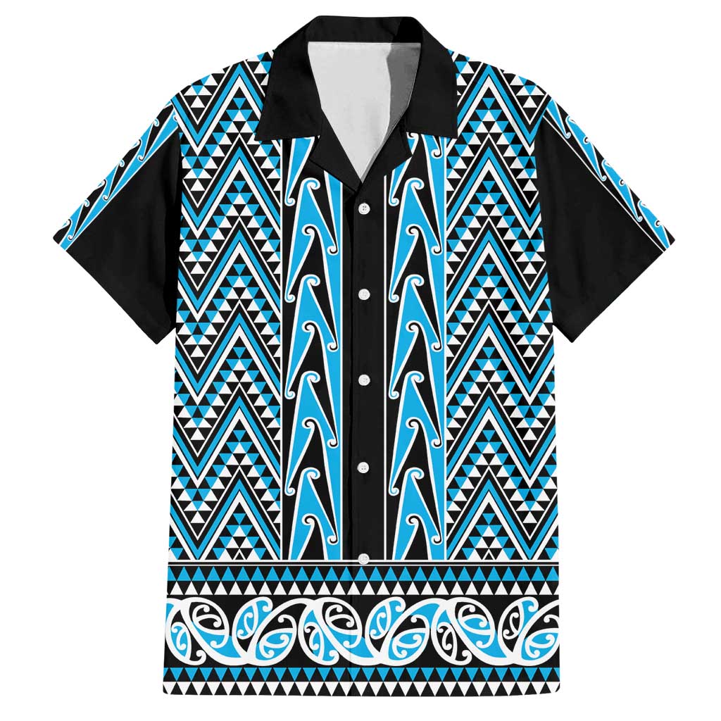 New Zealand Maori Niho Taniwha Family Matching Summer Maxi Dress and Hawaiian Shirt Kikorangi Mangopare and Puhoro Pattern