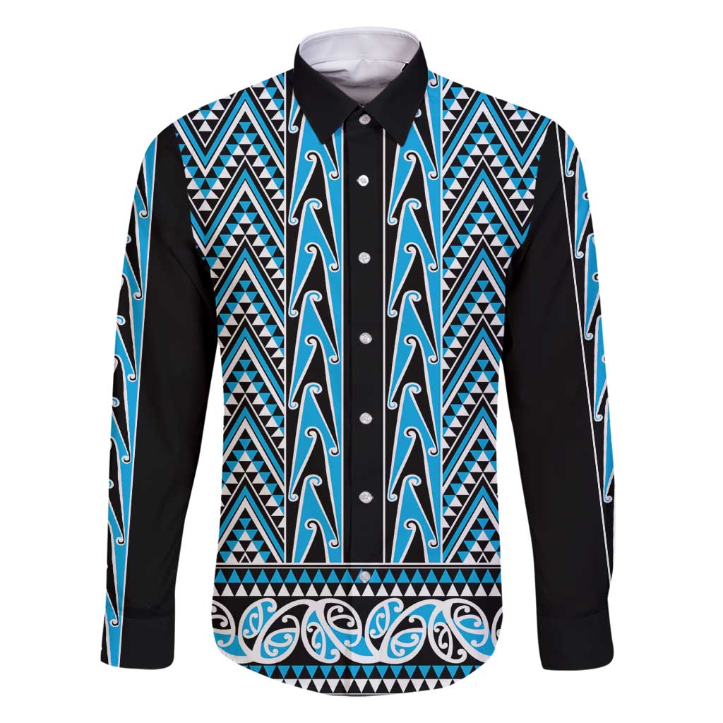 New Zealand Maori Niho Taniwha Family Matching Summer Maxi Dress and Hawaiian Shirt Kikorangi Mangopare and Puhoro Pattern