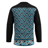 New Zealand Maori Niho Taniwha Hockey Jersey Kikorangi Mangopare and Puhoro Pattern - Polynesian Pride