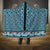 New Zealand Maori Niho Taniwha Hooded Blanket Kikorangi Mangopare and Puhoro Pattern