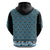 New Zealand Maori Niho Taniwha Hoodie Kikorangi Mangopare and Puhoro Pattern