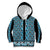 New Zealand Maori Niho Taniwha Kid Hoodie Kikorangi Mangopare and Puhoro Pattern