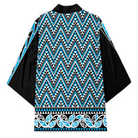New Zealand Maori Niho Taniwha Kimono Kikorangi Mangopare and Puhoro Pattern - Polynesian Pride