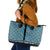 New Zealand Maori Niho Taniwha Leather Tote Bag Kikorangi Mangopare and Puhoro Pattern