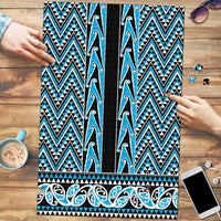 New Zealand Maori Niho Taniwha Puzzle Kikorangi Mangopare and Puhoro Pattern - Polynesian Pride