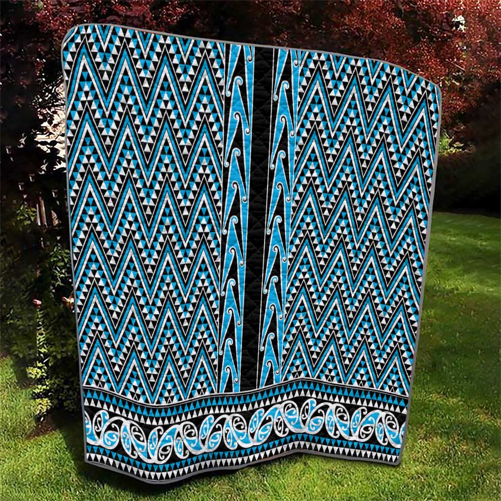New Zealand Maori Niho Taniwha Quilt Kikorangi Mangopare and Puhoro Pattern
