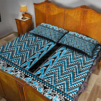 New Zealand Maori Niho Taniwha Quilt Bed Set Kikorangi Mangopare and Puhoro Pattern