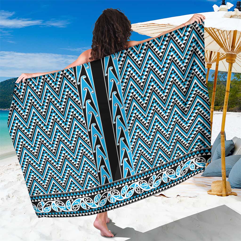 New Zealand Maori Niho Taniwha Sarong Kikorangi Mangopare and Puhoro Pattern