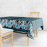 New Zealand Maori Niho Taniwha Tablecloth Kikorangi Mangopare and Puhoro Pattern