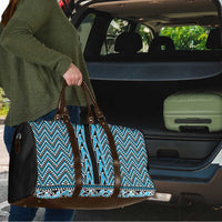 New Zealand Maori Niho Taniwha Travel Bag Kikorangi Mangopare and Puhoro Pattern - Polynesian Pride