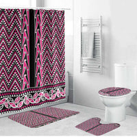 New Zealand Maori Niho Taniwha Bathroom Set Mawhero Mangopare and Puhoro Pattern - Polynesian Pride