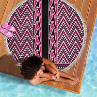 New Zealand Maori Niho Taniwha Beach Blanket Mawhero Mangopare and Puhoro Pattern