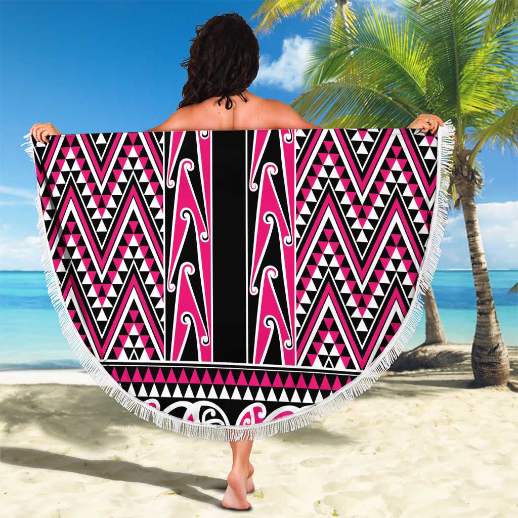 New Zealand Maori Niho Taniwha Beach Blanket Mawhero Mangopare and Puhoro Pattern
