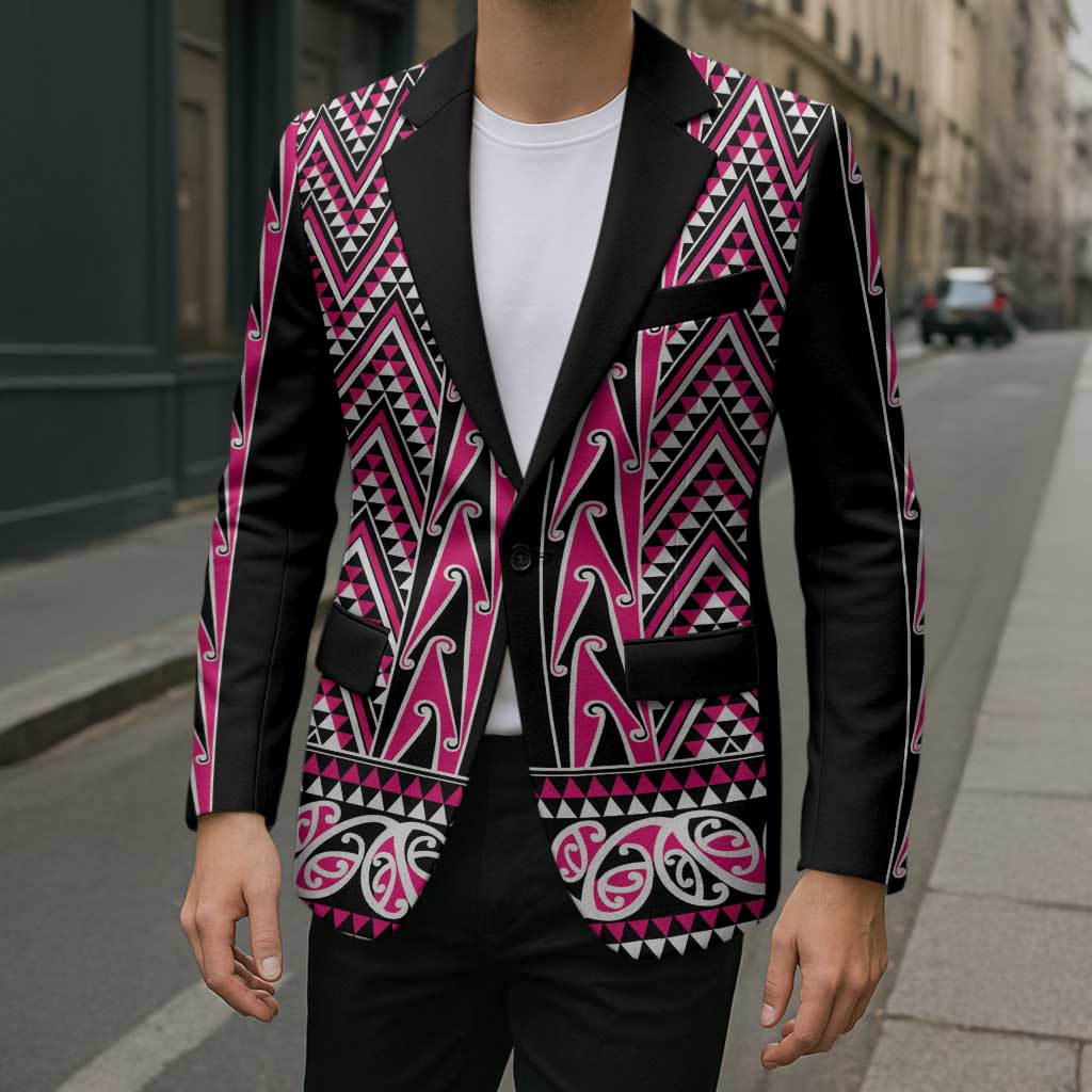 New Zealand Maori Niho Taniwha Blazer Mawhero Mangopare and Puhoro Pattern - Polynesian Pride