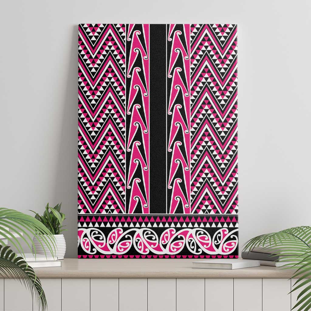 New Zealand Maori Niho Taniwha Canvas Wall Art Mawhero Mangopare and Puhoro Pattern