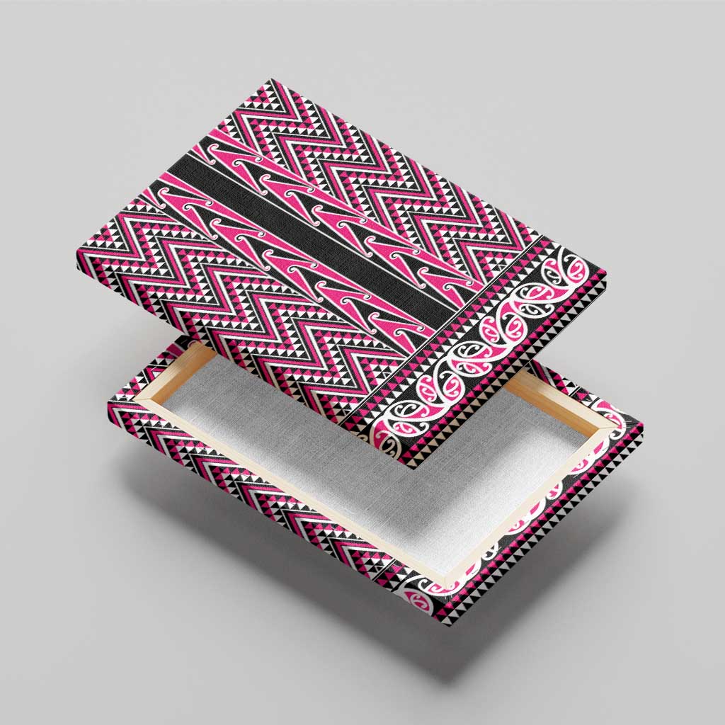 New Zealand Maori Niho Taniwha Canvas Wall Art Mawhero Mangopare and Puhoro Pattern