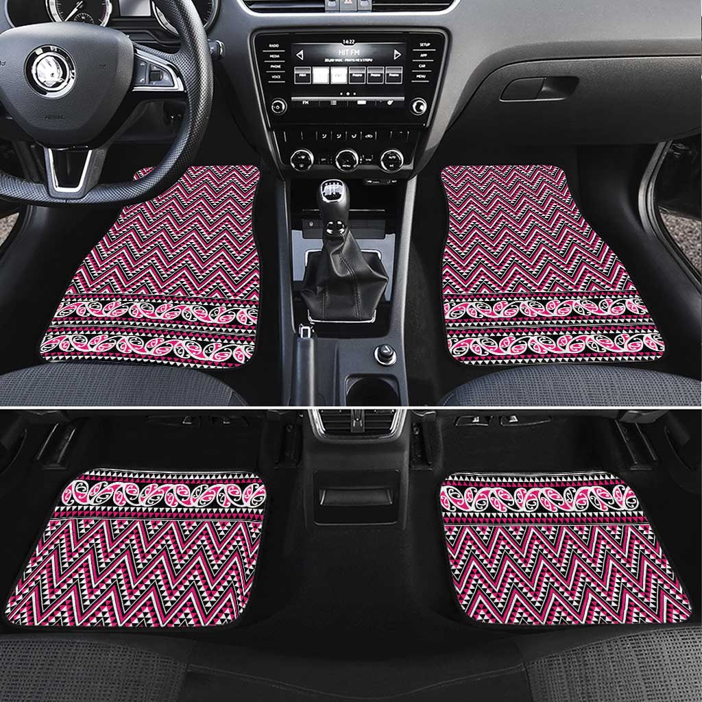 New Zealand Maori Niho Taniwha Car Mats Mawhero Mangopare and Puhoro Pattern