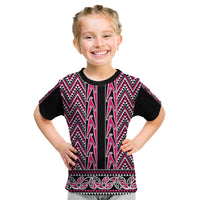 New Zealand Maori Niho Taniwha Kid T Shirt Mawhero Mangopare and Puhoro Pattern