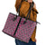New Zealand Maori Niho Taniwha Leather Tote Bag Mawhero Mangopare and Puhoro Pattern