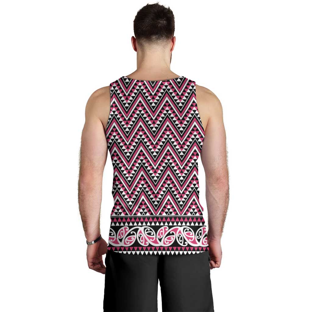 New Zealand Maori Niho Taniwha Men Tank Top Mawhero Mangopare and Puhoro Pattern