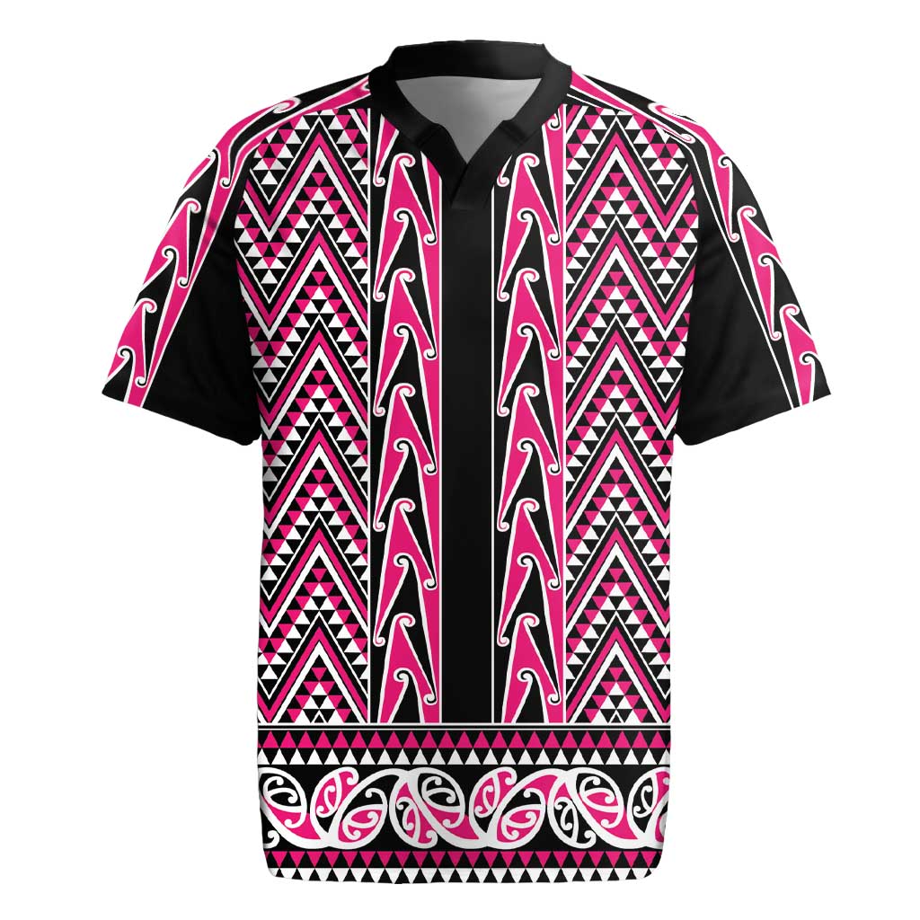 New Zealand Maori Niho Taniwha Rugby Jersey Mawhero Mangopare and Puhoro Pattern