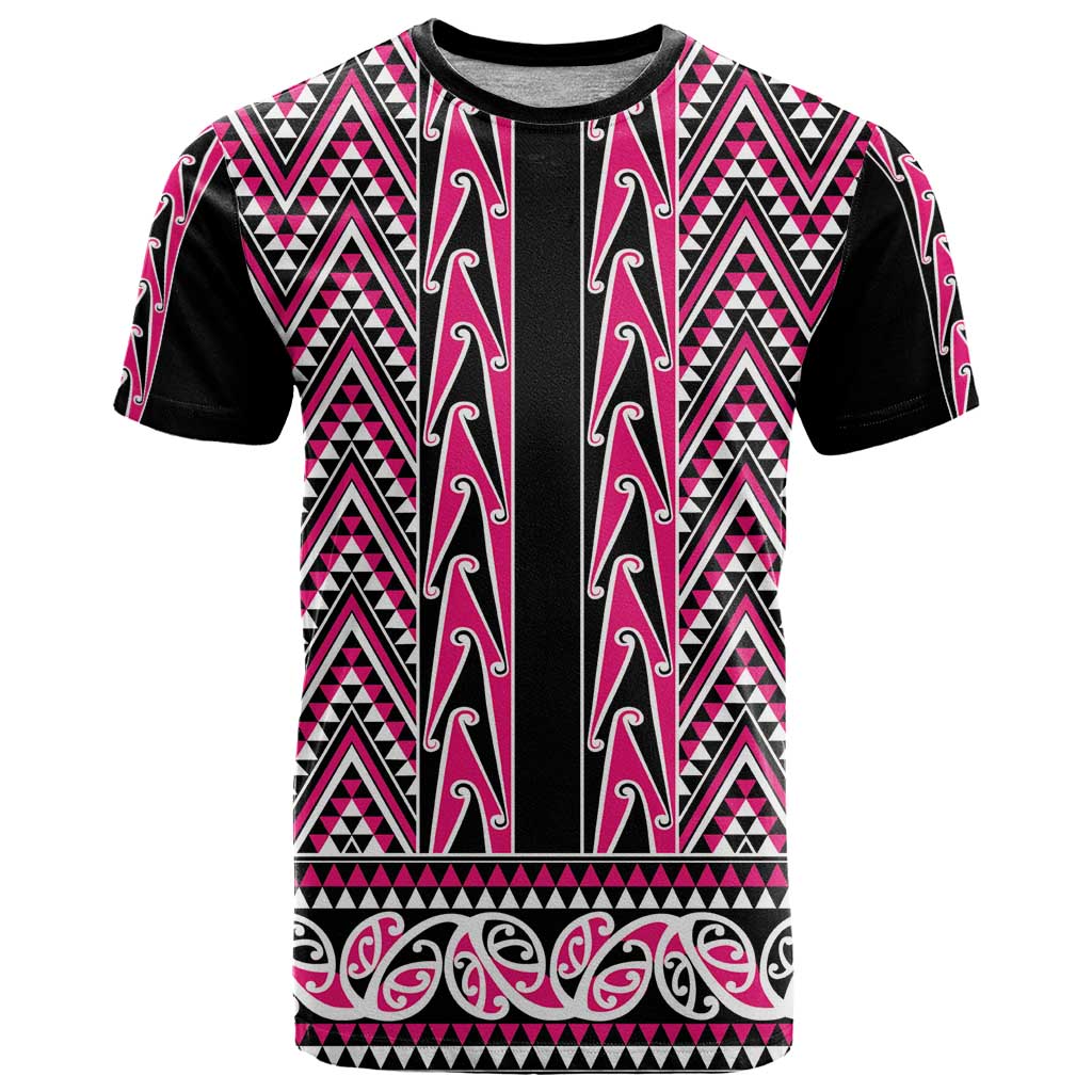 New Zealand Maori Niho Taniwha T Shirt Mawhero Mangopare and Puhoro Pattern