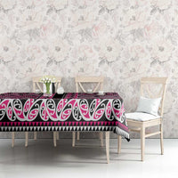 New Zealand Maori Niho Taniwha Tablecloth Mawhero Mangopare and Puhoro Pattern