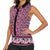 New Zealand Maori Niho Taniwha Women Sleeveless Polo Shirt Mawhero Mangopare and Puhoro Pattern