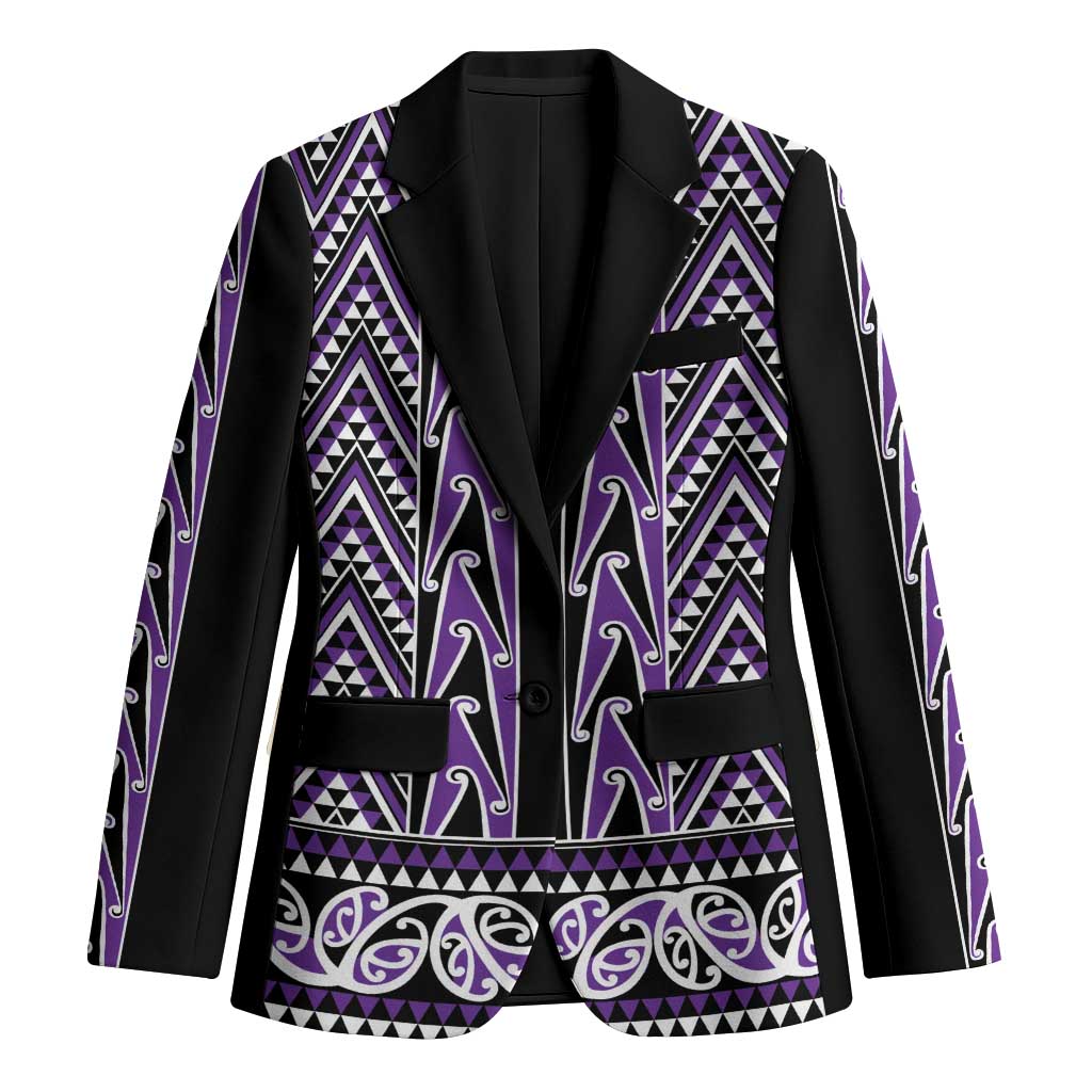 New Zealand Maori Niho Taniwha Blazer Waiporopo Mangopare and Puhoro Pattern - Polynesian Pride