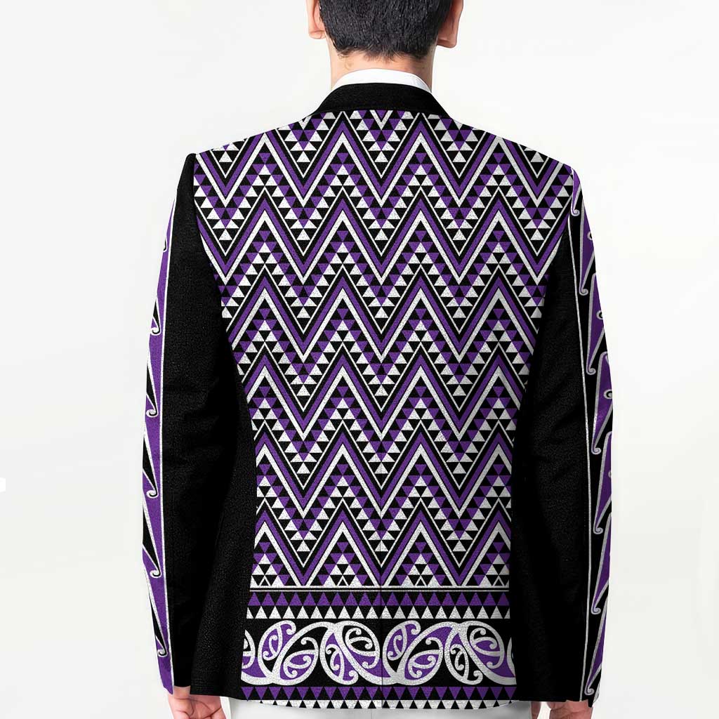 New Zealand Maori Niho Taniwha Blazer Waiporopo Mangopare and Puhoro Pattern - Polynesian Pride