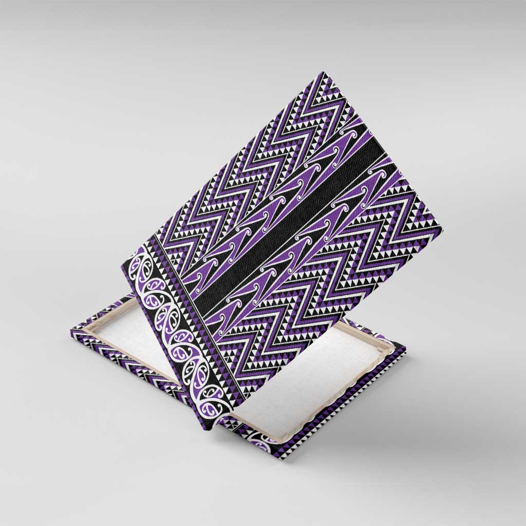 New Zealand Maori Niho Taniwha Canvas Wall Art Waiporopo Mangopare and Puhoro Pattern