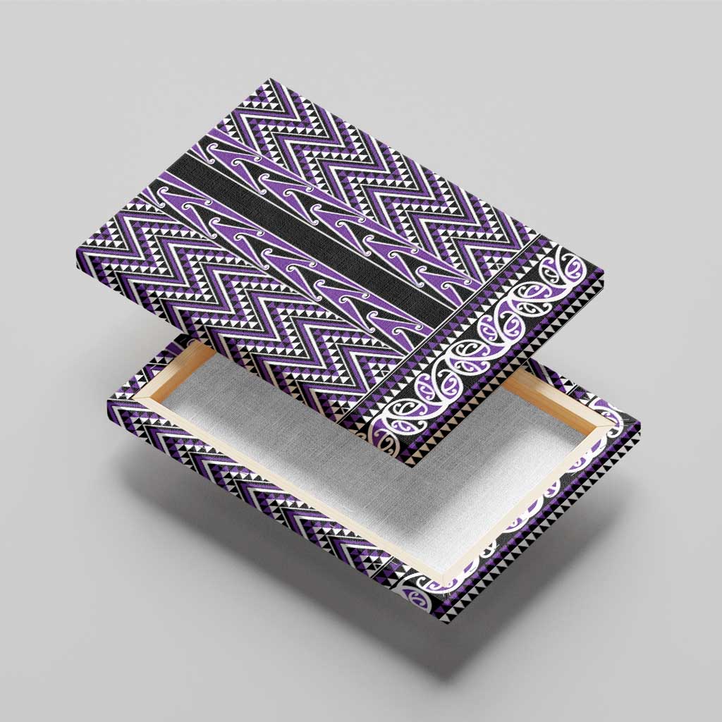 New Zealand Maori Niho Taniwha Canvas Wall Art Waiporopo Mangopare and Puhoro Pattern