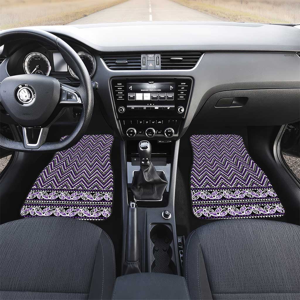 New Zealand Maori Niho Taniwha Car Mats Waiporopo Mangopare and Puhoro Pattern
