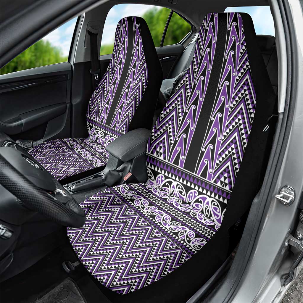 New Zealand Maori Niho Taniwha Car Seat Cover Waiporopo Mangopare and Puhoro Pattern