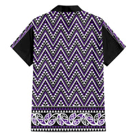 New Zealand Maori Niho Taniwha Family Matching Off Shoulder Short Dress and Hawaiian Shirt Waiporopo Mangopare and Puhoro Pattern