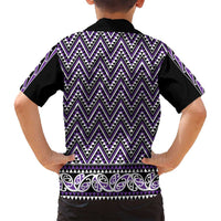 New Zealand Maori Niho Taniwha Family Matching Puletasi and Hawaiian Shirt Waiporopo Mangopare and Puhoro Pattern LT9 - Polynesian Pride