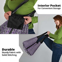 New Zealand Maori Niho Taniwha Grocery Bag Waiporopo Mangopare and Puhoro Pattern