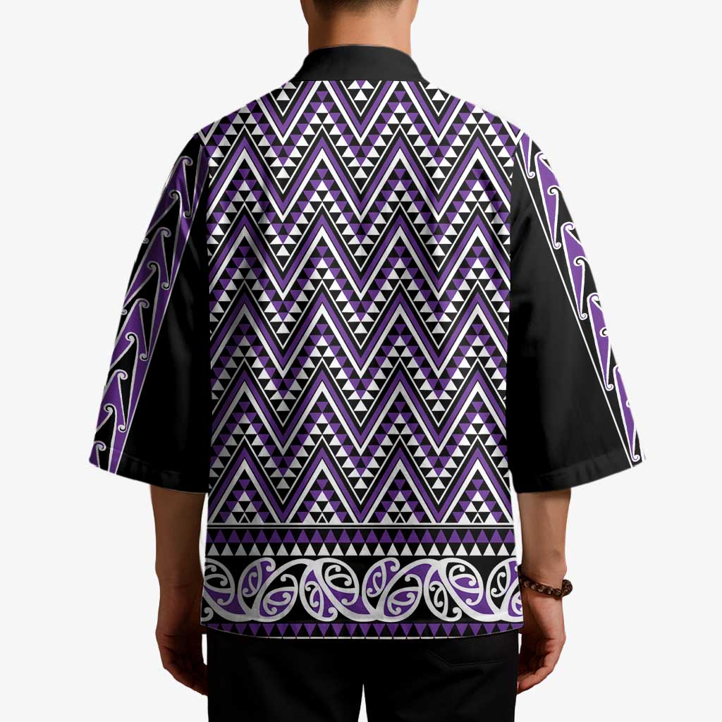 New Zealand Maori Niho Taniwha Kimono Waiporopo Mangopare and Puhoro Pattern - Polynesian Pride