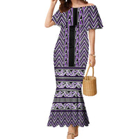 New Zealand Maori Niho Taniwha Mermaid Dress Waiporopo Mangopare and Puhoro Pattern